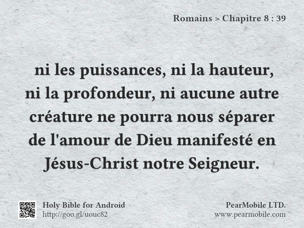 Romains, Chapitre 8:39